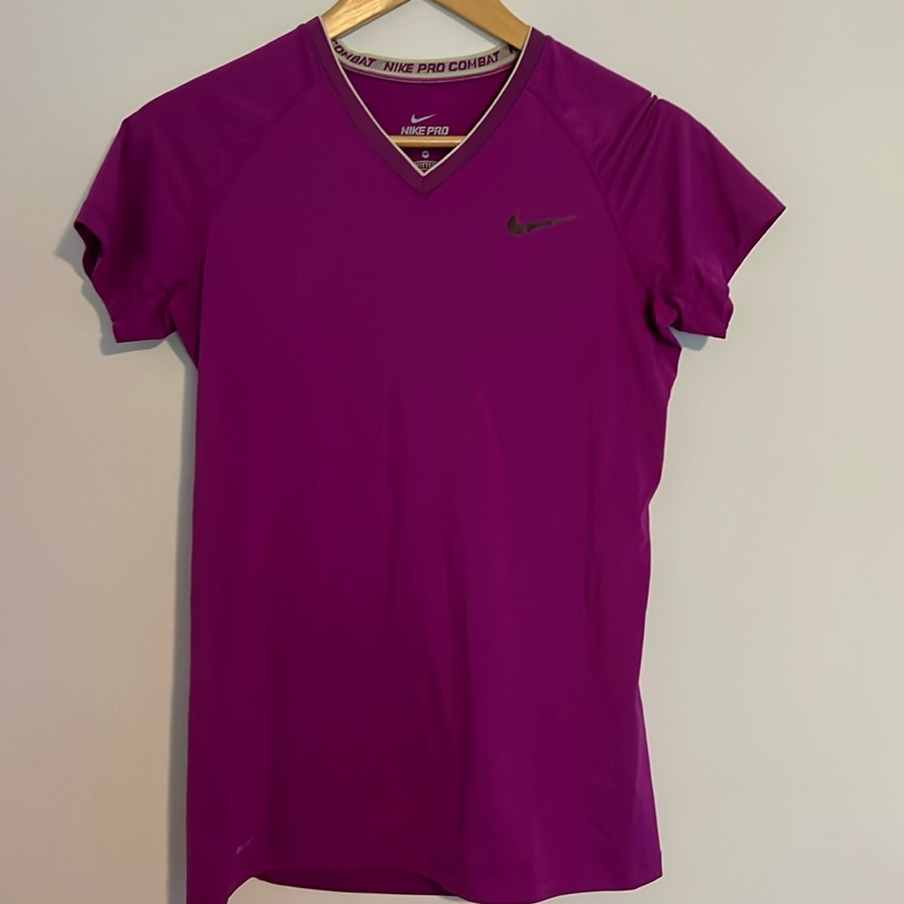 Nike Pro Combat v-neck dri-fit shirt. Never worn. Size Medium.